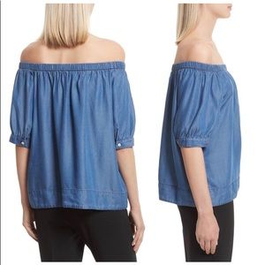 Kate Spade Chambray Off The Shoulder Top